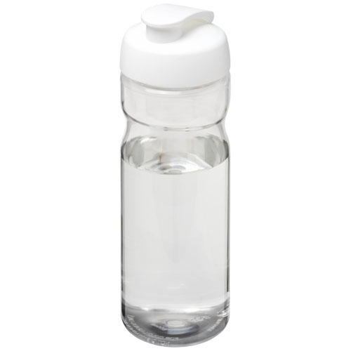 Bouteille personnalisable de sport 650ml H2O Active® Translucide et Blanc